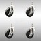 Service Caster 4 Inch 316SS Soft Rubber Wheel Swivel 3/8 Inch Threaded Stem Caster Set Brake SCC-SS316TS20S414-SRS-TLB-381615-4 - alternate 1